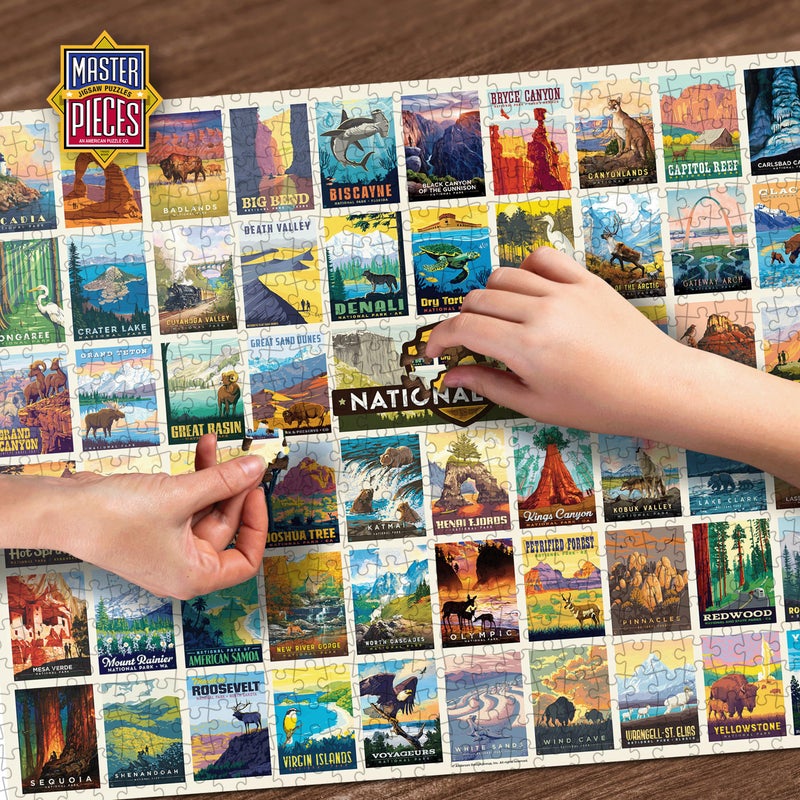 MasterPieces National Parks Maps 1000 Piece Jigsaw Puzzle for Adults, Family, Or Youth - America's National Parks by Anderson Design - Image 2
