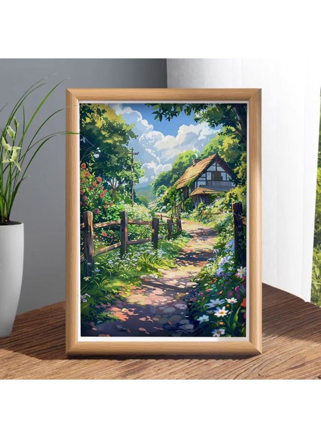 Hometown Original Scenery Desktop Decoration Photo Frame Home Decoration Gift Chinese Style Living Room Bedroom Light Luxury Picture Frame Fashion-Color:8 Inches 17*22cm Hot Selling-lw606 Green Shui Renjia  - Image 5