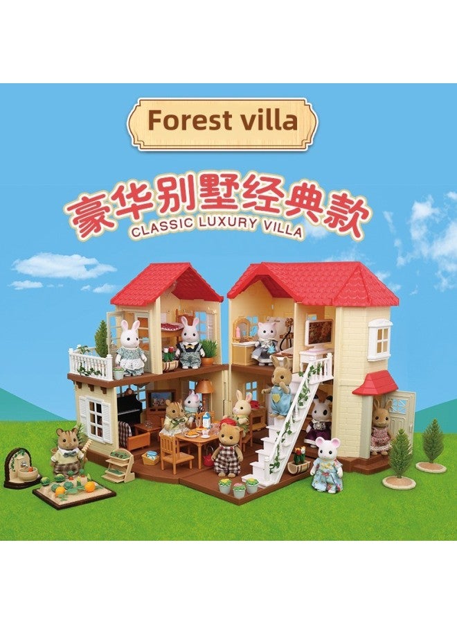 Forest House Light Villa Animal Family Mini Rabbit Girl Play House Model Compatible With Senbei Suit Toys-Specifications:G02 Pair Of Mice  - Image 2