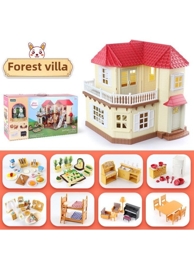 Forest House Light Villa Animal Family Mini Rabbit Girl Play House Model Compatible With Senbei Suit Toys-Specifications:G02 Pair Of Mice  - Image 5