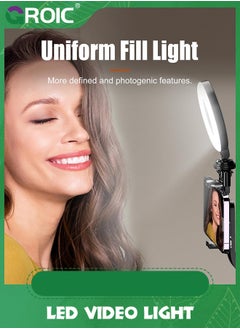 GROIC LED Video Light, 360° Rotation LED Camera Light, Rechargeable Camera Led Light with Cold Shoe Mounts and 1/4" Interface, 9 Levels of Dimming, Portable Light for Photography, Live, Video Recording  - Image 5