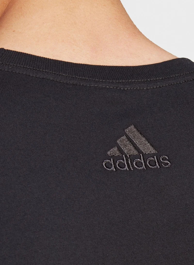 Adidas Essential Single Jersey Linear T-Shirt