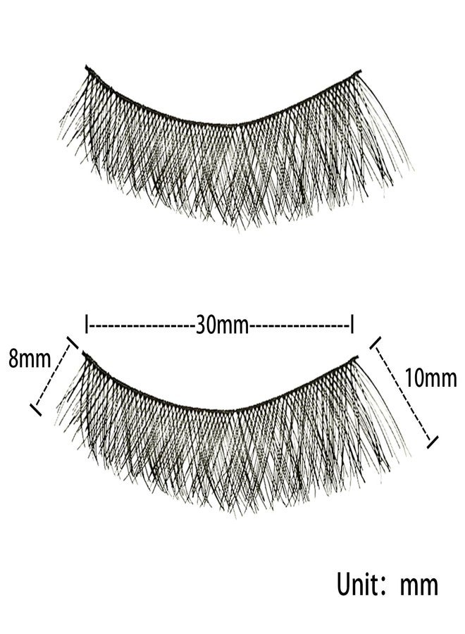 YUISI 10 Pairs of False Eyelashes, Eyelashes Natural Look Reusable, Wispy Handmade Fake Eyelashe, 3D Fluffy Lashes for Bridal & Festivals (Black-026) - Image 5