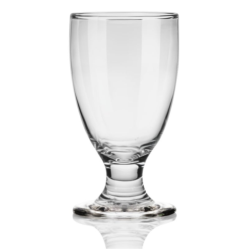 Burns Glass Goblet Set of 4 10 Oz Small Red  White Wine Goblets Water Glasses Short Stem Crystal Stemmed Banquet Goblets Juice Iced Tea Drinking Cup for Party Wedding