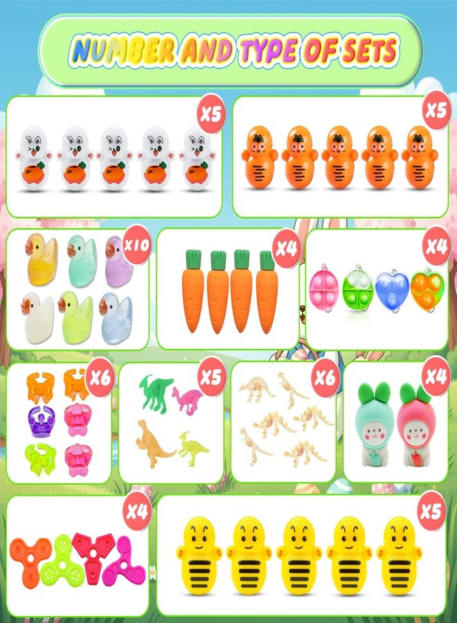BicMan Prefilled Easter Eggs with Toys, 100 Pcs Plastic Easter Eggs Set, Easter Basket Stuffers for Egg Hunt and Party Activities - Image 4
