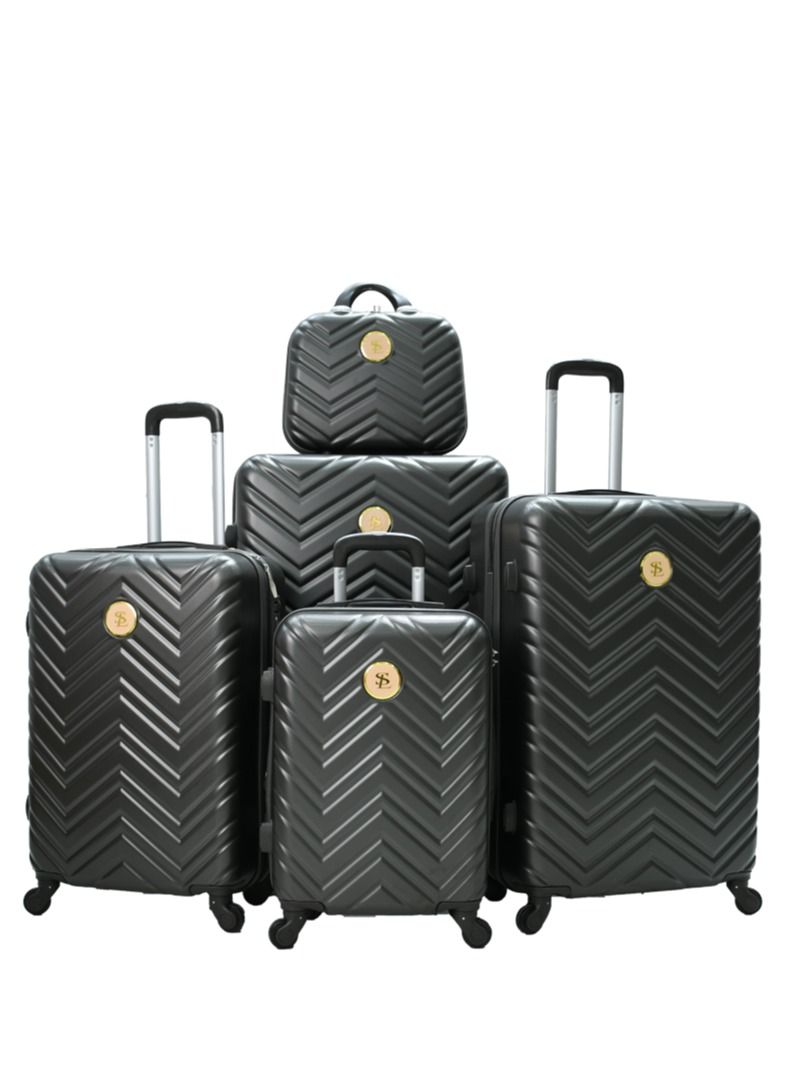 STAR LINE STARLINE 5-Piece Luggage Trolley Set Dark Grey - Image 2