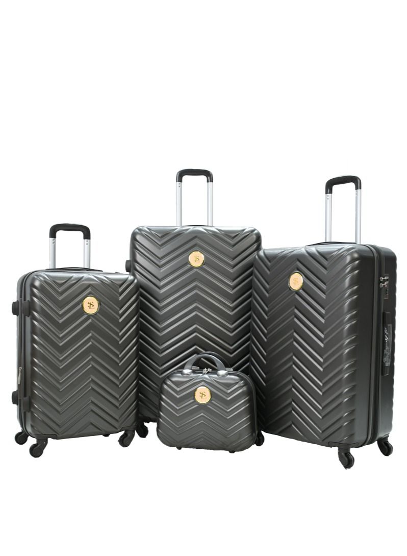 STAR LINE STARLINE 5-Piece Luggage Trolley Set Dark Grey - Image 3