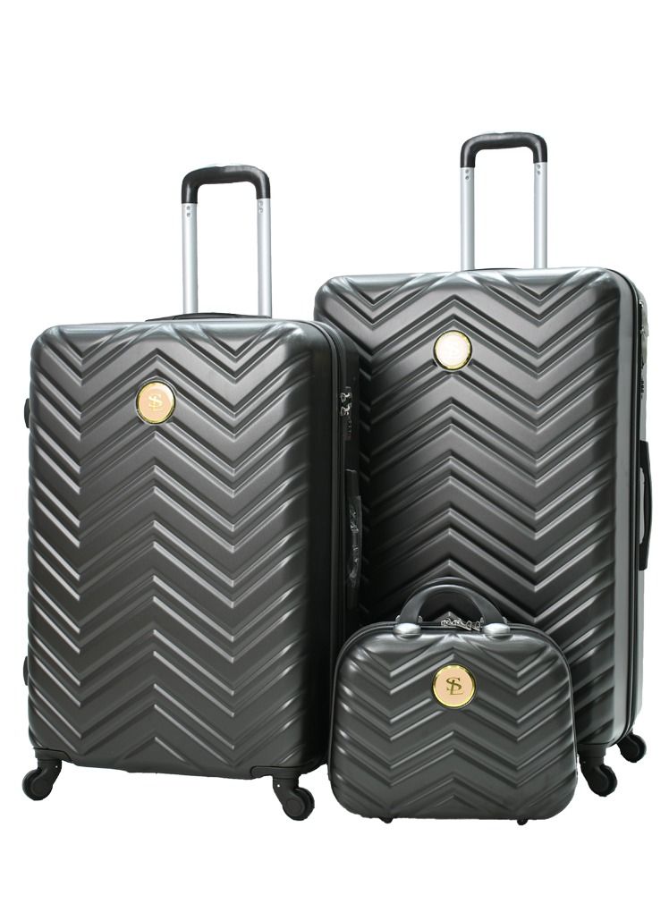 STAR LINE STARLINE 5-Piece Luggage Trolley Set Dark Grey - Image 4