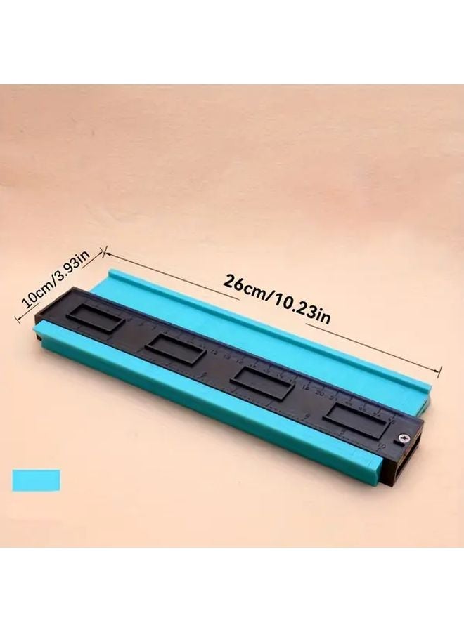 13 Inch Blue Contour Tracer Arc Scale Woodworking Angle Gauge for Measuring Irregular Curves - Image 1