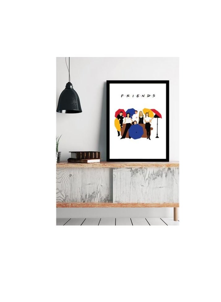 RYN Wall Posters with Opening Scene from Friends TV Series and Black Frame - Wall Arts Home Décor Photo Frames - 40x55cm - Image 2
