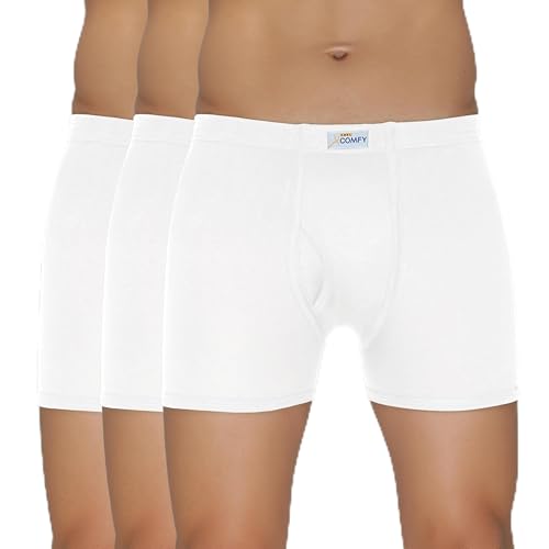 Amul Comfy Pack of 3 Cotton White Solid Men Trunk - Image 1