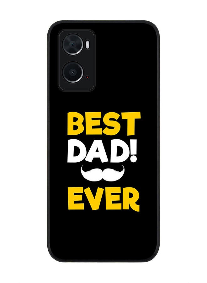 Stylizedd حافظة سوداء متينة لهاتف أوبو A96 4G / A36 / A76، حافظة رفيعة، حواف مطاطية مرنة، مضادة للسقوط، غلاف TPU جل رقيق - أفضل أب على الإطلاق - Image 1