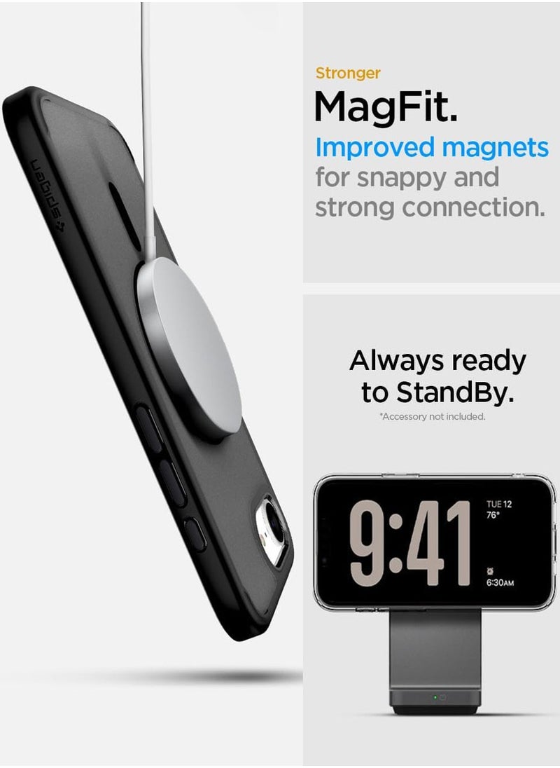 Spigen Ultra Hybrid MagFit for iPhone 16e Case Cover with MagSafe (2025) - Frost Black  - Image 5