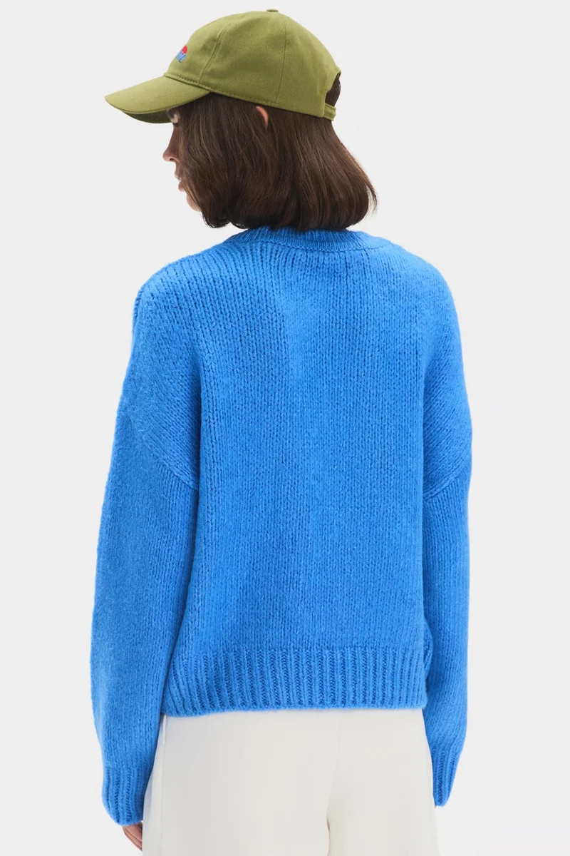 جون Women's Wide Pattern Soft Texture Basic Knitwear Sweater
