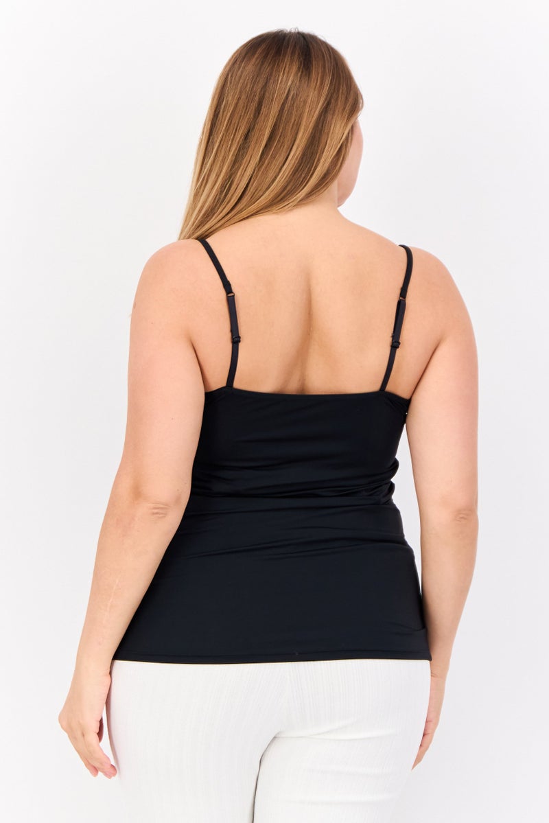 bebe Women 2 Pieces Solid Sleeveless Tank Tops, White  - Image 2