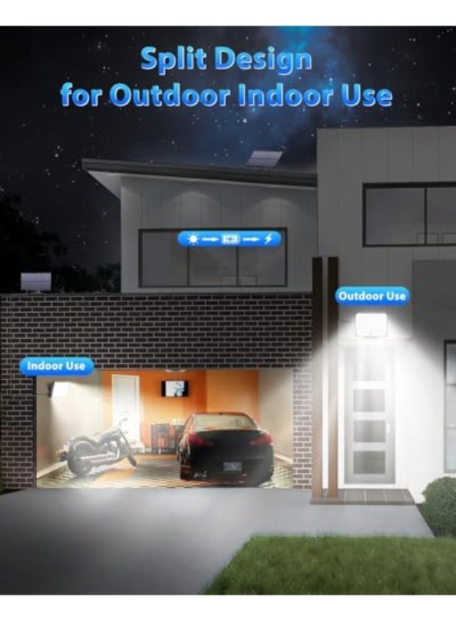 عربست مصابيح خارجية تعمل بالطاقة الشمسية، مصابيح LED غامرة بقوة 4160 لومن مع كابل بطول 3m، مصابيح تعمل عن بُعد مزودة بمستشعر حركة يعمل بالطاقة الشمسية مع 3 أوضاع، مصابيح أمان تعمل بالطاقة الشمسية للفناء الخارجي والحديقة والجراج, لمبات طاقة شمسيه, كشاف طاقه شمسيه - Image 2