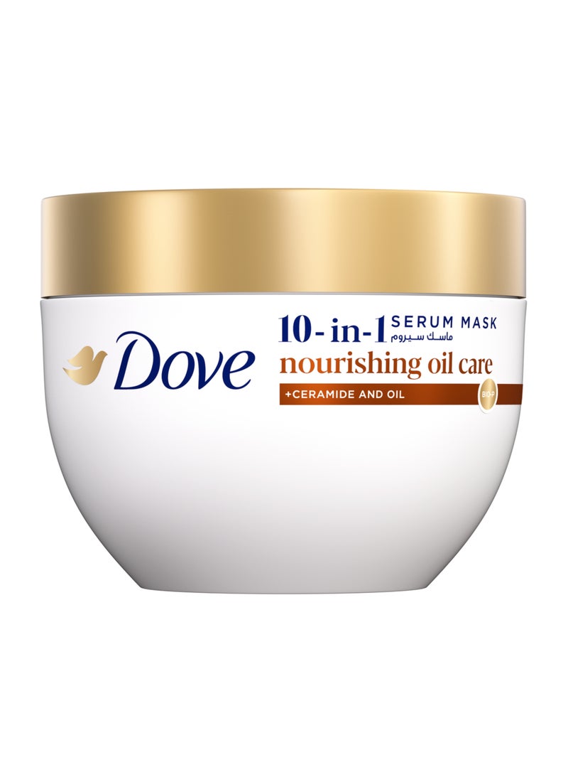 Dove 10 In 1 Serum Mask Nourishing Oil Care Deeply Nourishes Hair In 1 Minute 220ml - Image 1
