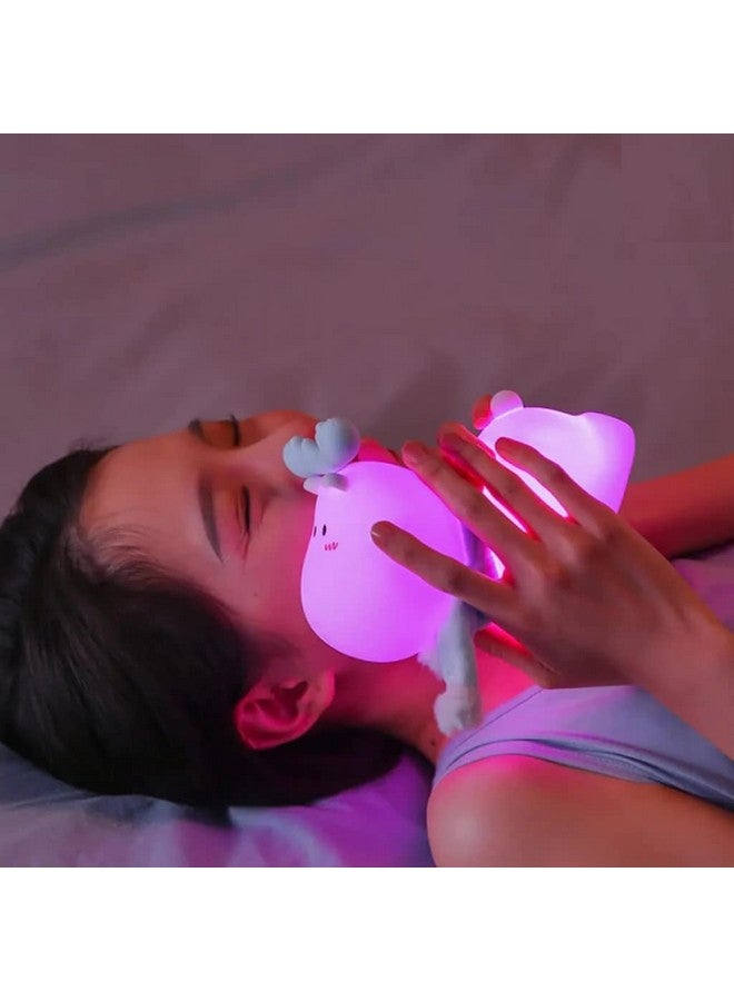 NYRWANA Night Lamp for Kids, Gift Items for Women, Birthday Gift for Kids, Silicone Rechargeable, Reindeer Lamp (Multicolor) - Image 2