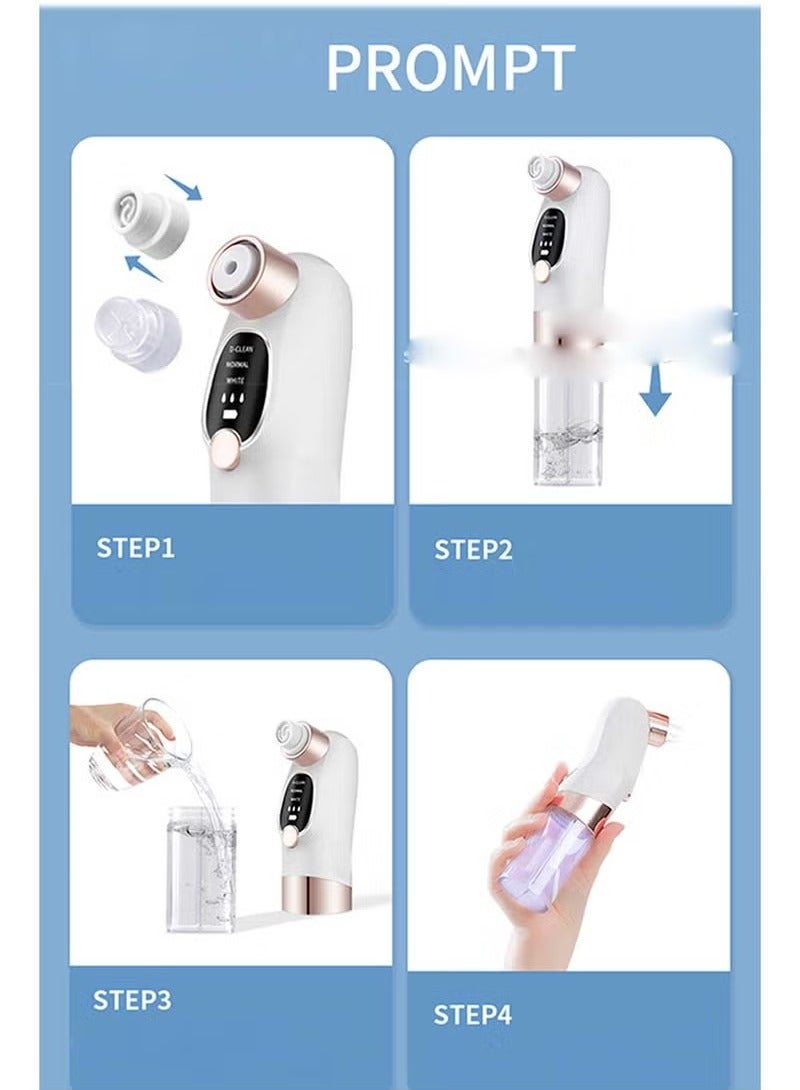 Generic Blackhead Remover, Pore and Facial Vacuum Cleaner, USB Rechargeable Blue Light Cleaning Tools with 3 Modes and 6 Probes  - Image 5