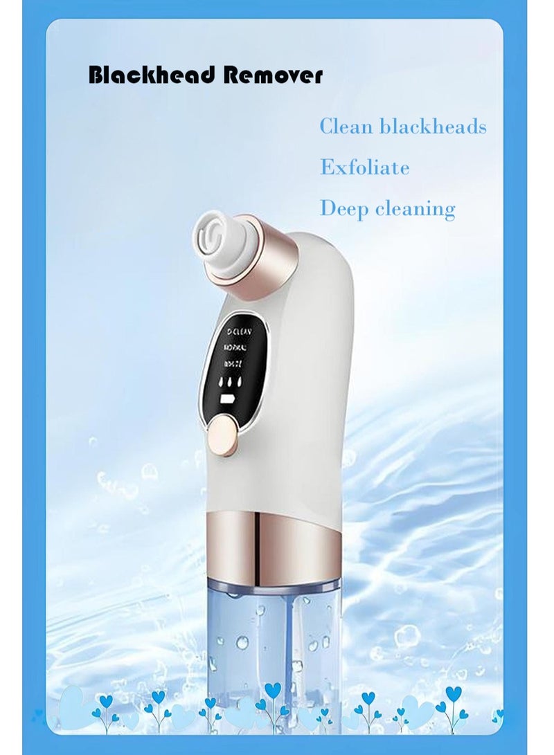 Blackhead Remover, Pore and Facial Vacuum Cleaner, USB Rechargeable Blue Light Cleaning Tools with 3 Modes and 6 Probes - Image 1