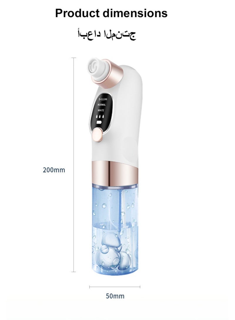 Blackhead Remover, Pore and Facial Vacuum Cleaner, USB Rechargeable Blue Light Cleaning Tools with 3 Modes and 6 Probes - Image 2