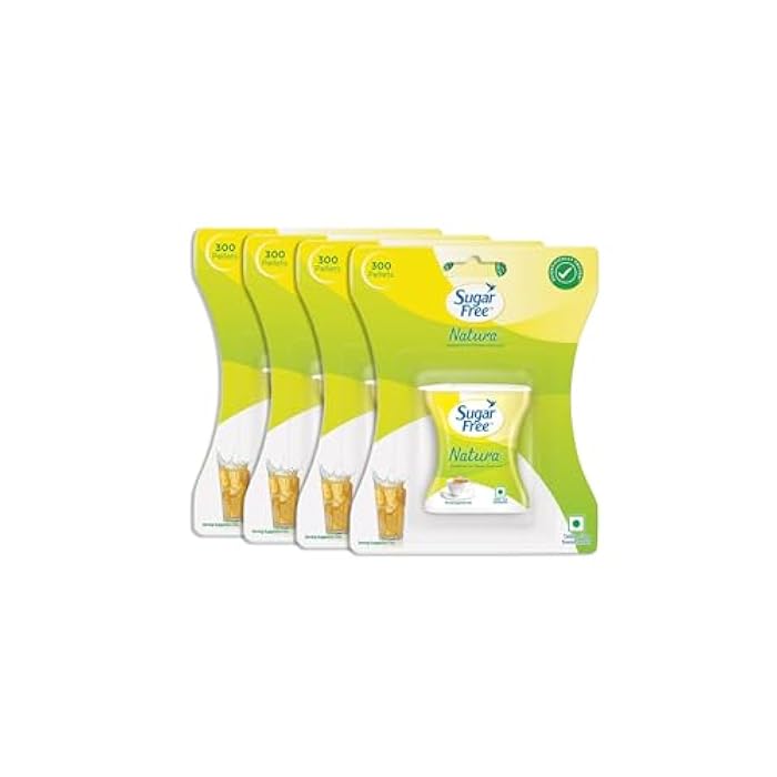 Sugar Free Natura Sweetener Tablets 300 Pellets (Pack of 4) | Zero Calorie Sugar Substitute | Sucralose Based | No Added Sugar | Low Calorie Sweetener for Tea & Coffee - Image 1