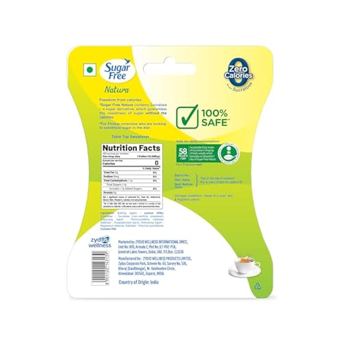 Sugar Free Natura Sweetener Tablets 300 Pellets (Pack of 4) | Zero Calorie Sugar Substitute | Sucralose Based | No Added Sugar | Low Calorie Sweetener for Tea & Coffee - Image 2