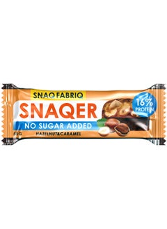 Snaq Fabriq SNAQER Chocolate Protein bar with Hazelnut and Caramel No Sugar Added 12x50g  - Image 2