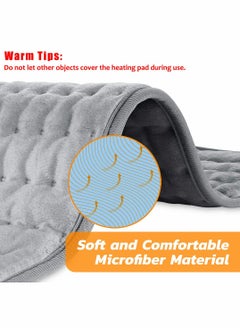 Excefore Heating Pad, Electric Heat Pad for Back Pain and Cramps Relief Fast with 6 Settings Auto Shut Off- Machine Washable 76 x 40cm  - Image 2