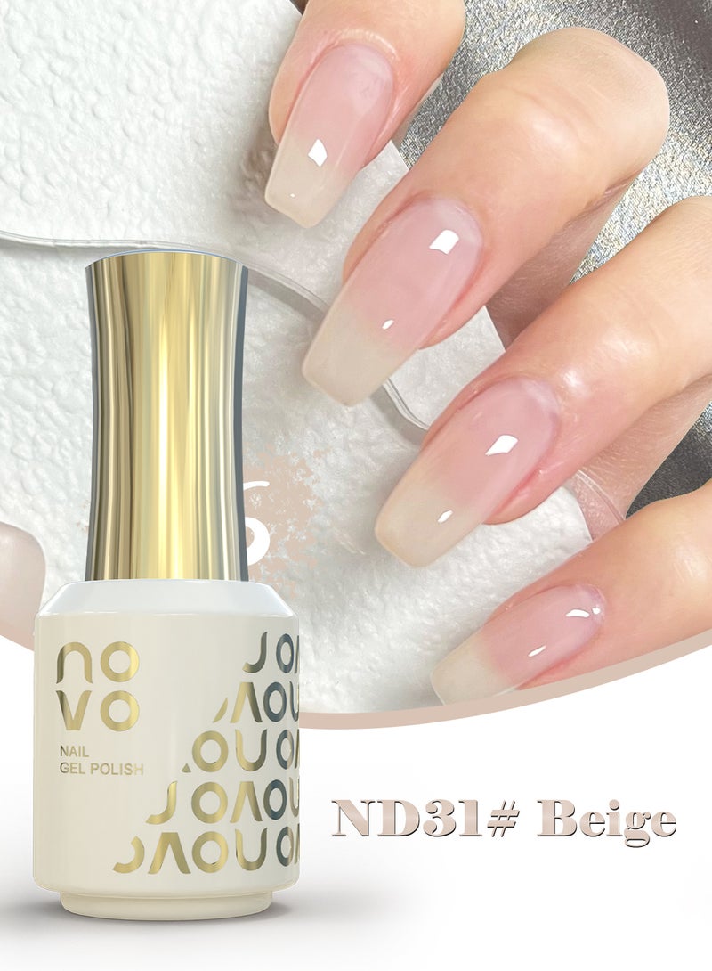 نوفو طلاء أظافر جل 5 في 1، جل أظافر متعدد الوظائف، جل بناء وتقوية الأظافر المعالج بالأشعة فوق البنفسجية وLED، جل أظافر يدوم طويلاً للاستخدام المنزلي - 15 مل - Image 2