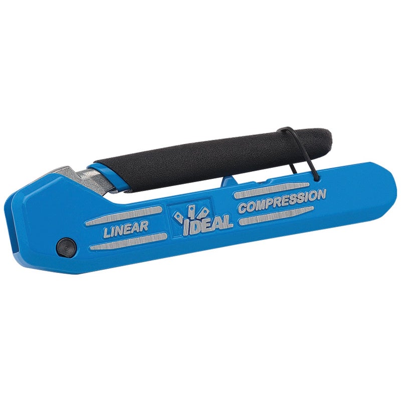 IDEAL Electrical 33-632 LinearX3 Coax Compression Tool, Compression Tool for F/BNC/RCA connectors, w/ [4] RTQ XR RG-6/6 Quad F Connectors - Image 4
