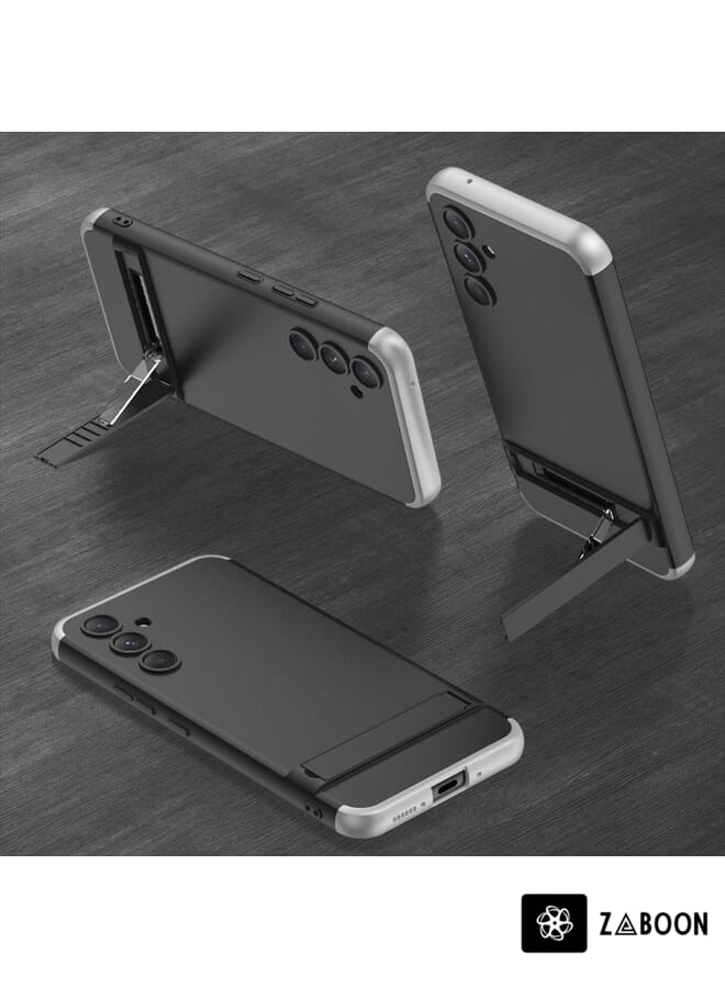 Zaboon غطاء حماية لجهاز سامسونج جالاكسي A54 5G GKK بتصميم ثلاثي الطبقات تغطية كاملة مع حامل - Image 5