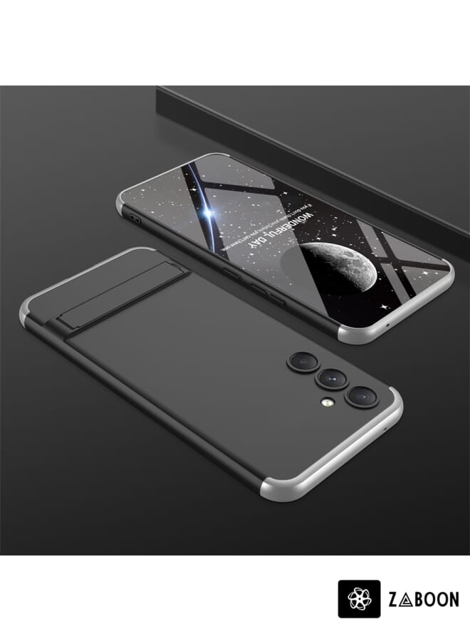 Zaboon غطاء حماية لجهاز سامسونج جالاكسي A54 5G GKK بتصميم ثلاثي الطبقات تغطية كاملة مع حامل - Image 3