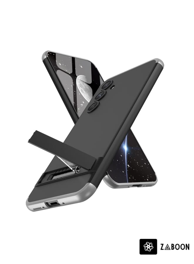 Zaboon غطاء حماية لجهاز سامسونج جالاكسي A54 5G GKK بتصميم ثلاثي الطبقات تغطية كاملة مع حامل - Image 2