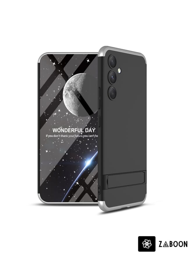 Zaboon غطاء حماية لجهاز سامسونج جالاكسي A54 5G GKK بتصميم ثلاثي الطبقات تغطية كاملة مع حامل - Image 1