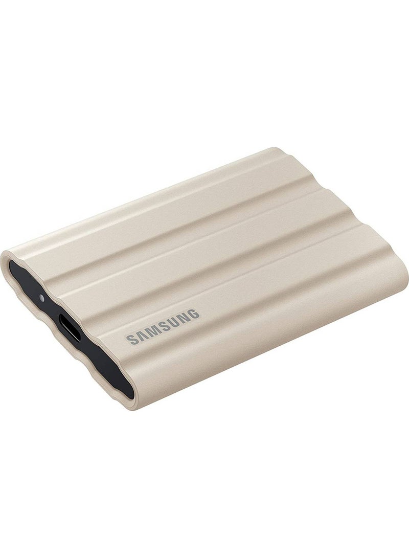 sam SAMSUNG T7 Shield 2TB, Portable SSD, up to 1050MB/s, USB 3.2 Gen2, Rugged, IP65 Rated, for Photographers, Content Creators and Gaming, External Solid State Drive ‎(MU-PE2T0K/AM, 2022), Beige - Image 2