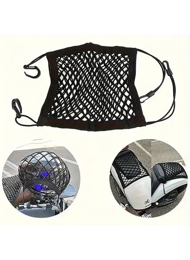 Black Motorcycle Bike Hook Strap Heavy Duty Helmet Luggage Organizer Durable Metal - Image 3