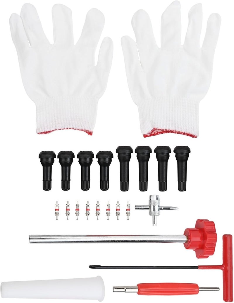 22-Piece Quick Change for Tire Valve Kit, Leaky Stems in 15s Without Removing for Tire, for Trucks ATVs Motorcycles with TR413 TR414 Cores - Image 4