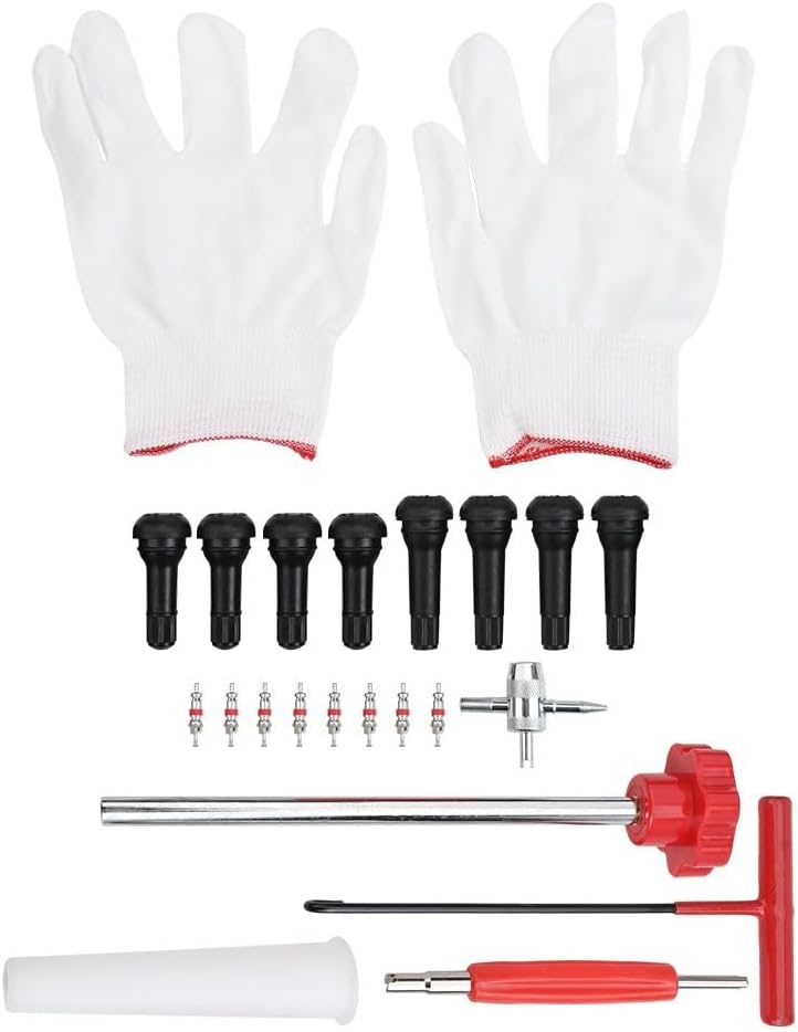 22-Piece Quick Change for Tire Valve Kit, Leaky Stems in 15s Without Removing for Tire, for Trucks ATVs Motorcycles with TR413 TR414 Cores - Image 3