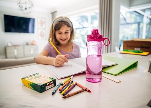 Pogo BPA-Free Plastic Water Bottle with Chug Lid, Fuchsia, 18 oz. - Image 2