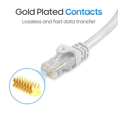 Cmple - CAT 6 500MHz UTP ETHERNET LAN Network Cable -50 FT White - Image 4