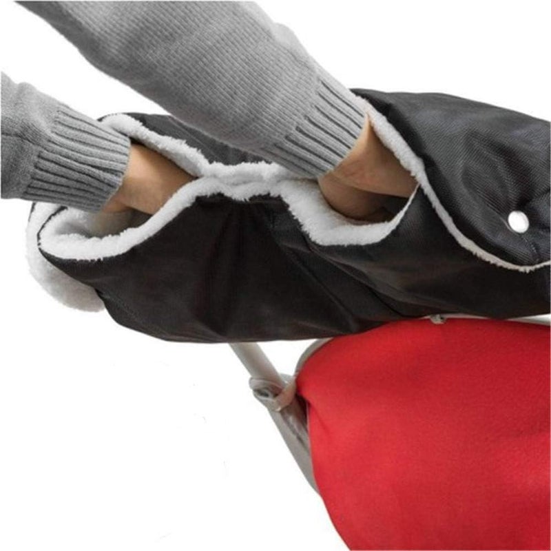 klarako Baby Pushchair Stroller Hand Muff, Waterproof Extra Thick Fleece Baby Carriage Glove Antiklarako Freeze Keep Warm Winter Fluff Mitten Hand Cover Pram Accessory for Baby Infant Toddler Trolley Buggy