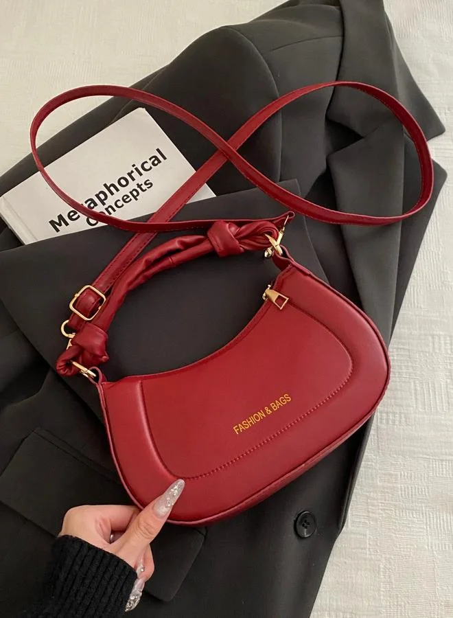 Take Two Red Shoulder Bag with Dual Handle