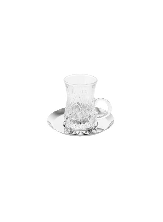 byblos Tea cup set, 12 pieces, 6 saucers + 6 cups - Image 3