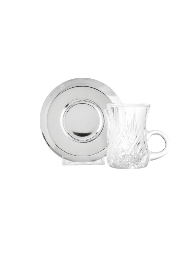 byblos Tea cup set, 12 pieces, 6 saucers + 6 cups - Image 5