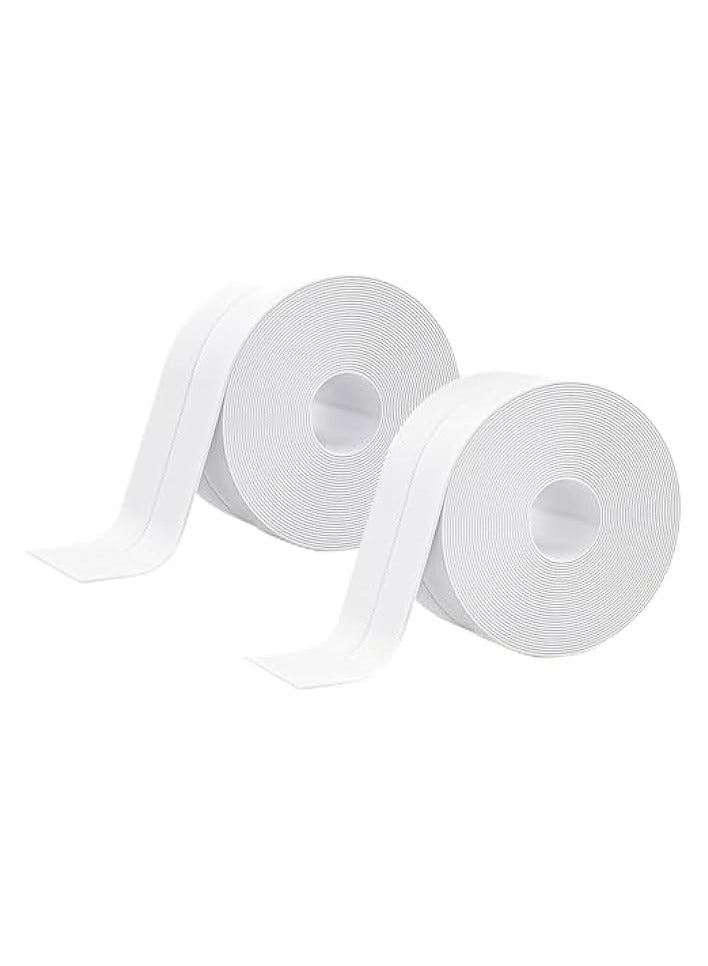 erorex Caulk Strip, 2 Pack 1.5' x 10.5Ft Caulk Strip for Bathtub Self Adhesive Caulk Tape Caulking Sealing Tape for Kitchen Countertop,Sink,Bathroom,Toilet,and Bathtub Floor Wall Edge Protector - Image 1