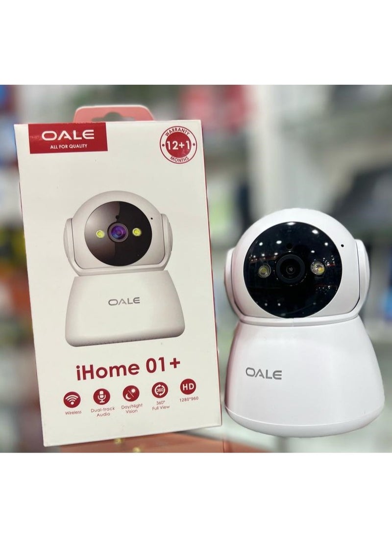 OALE Security Camera Indoor iHome +1  360ْ  Full View Dual Tracking Motion Detection Voice Calling Day/Night Vision  - Image 5