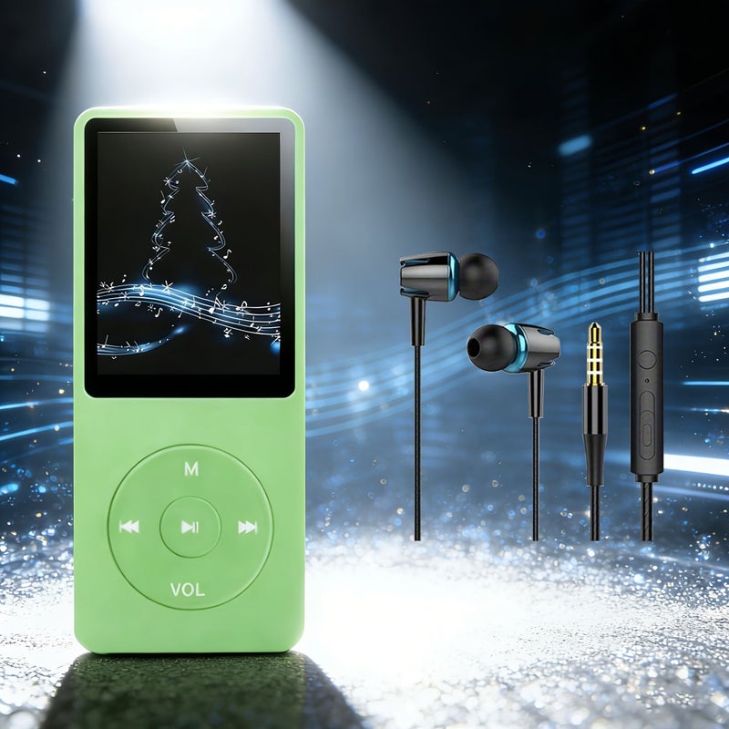 Light Blue MP3 MP4 Music Player with 1.8 Inch Screen Video Playback Wired Headphones - Image 4