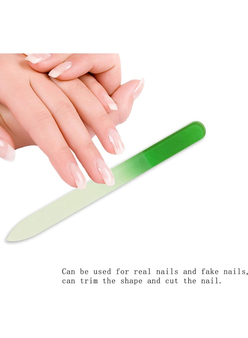 2 PCS Glass Nail File Crystal Nail Files Double Sided nail file Washable Best Glass Nail Files for natural nails Manicure Pedicure Tool and Nail Buffering Files Etched nail files - Image 4