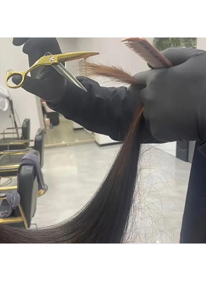 Black Nitrile Gloves Size M Disposable Durable Elastic Waterproof for Home Salon Pet Car Washing - Image 3